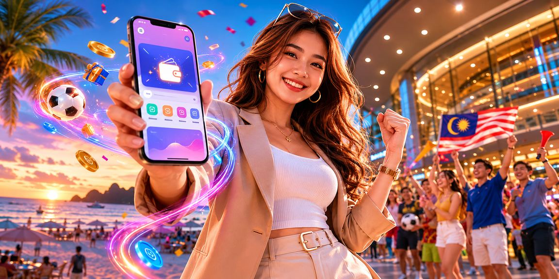 Pengguna mengakses aplikasi kasino slot di Langkawi