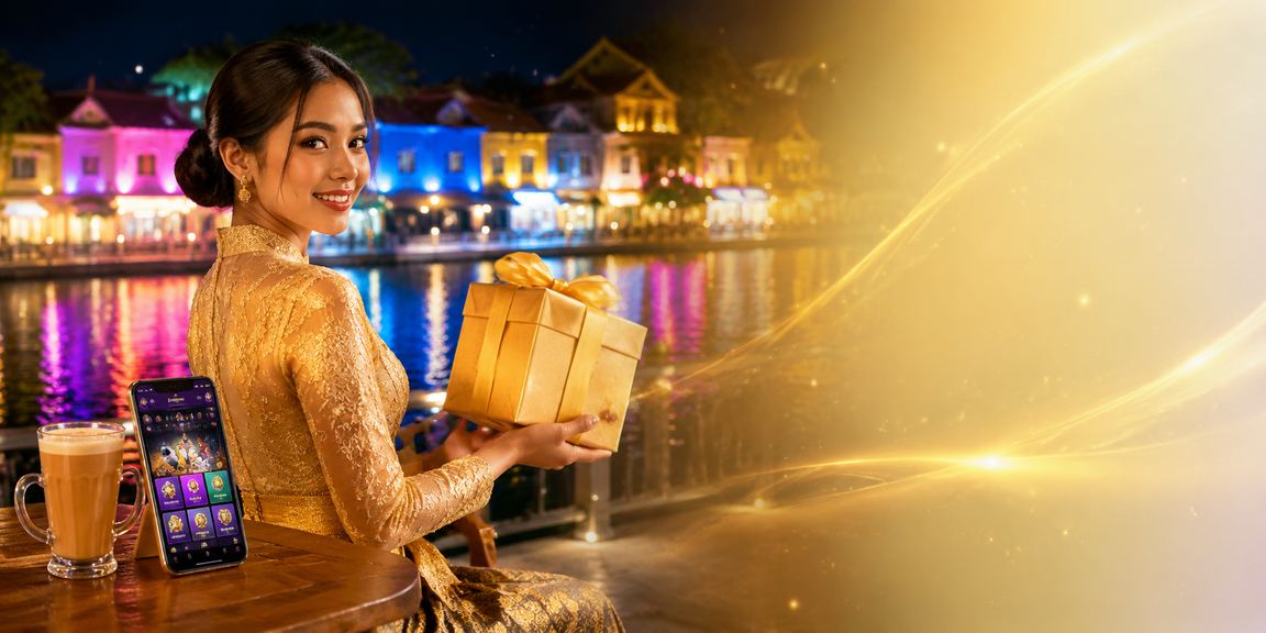 Pengguna mengakses aplikasi kasino 41300 dalam suasana budaya Melayu di Melaka